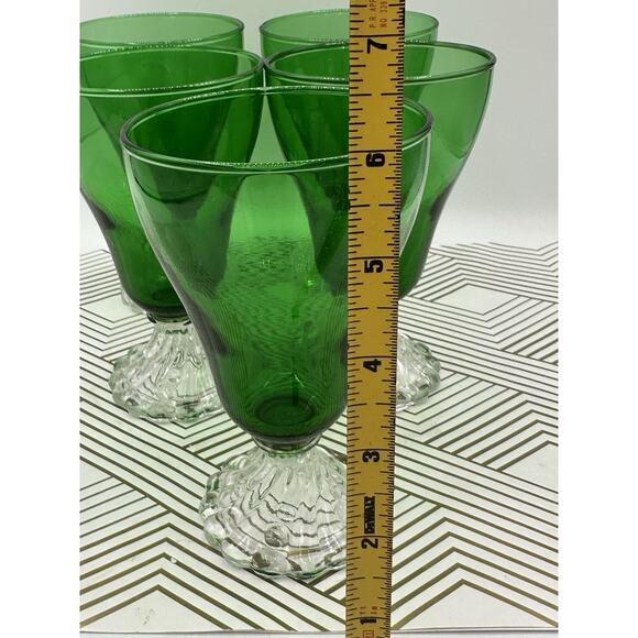 Anchor Hocking Burple-Inspiration Green Water Goblet Set Of 5 - Picture 5 of 6